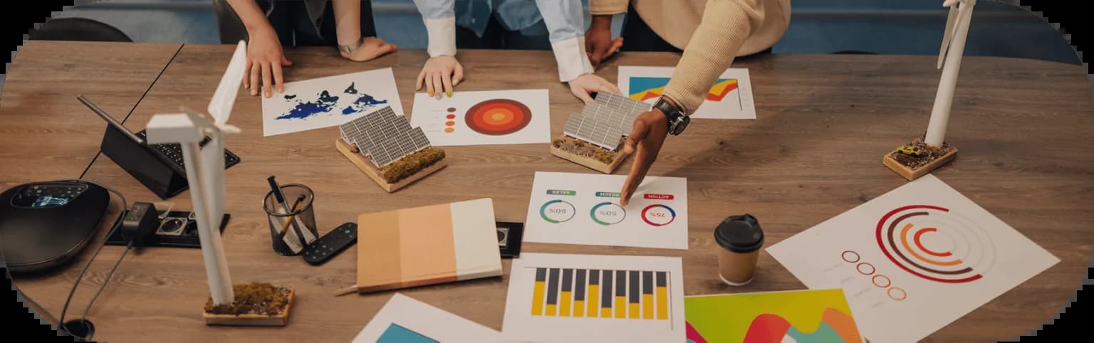 Diverse team of professionals collaborating around a table